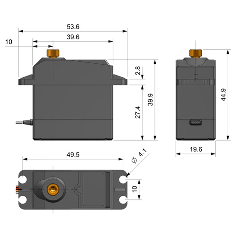 DF Metal 15KG Servo with Analogue Feedback 270° (DSS-M15S)