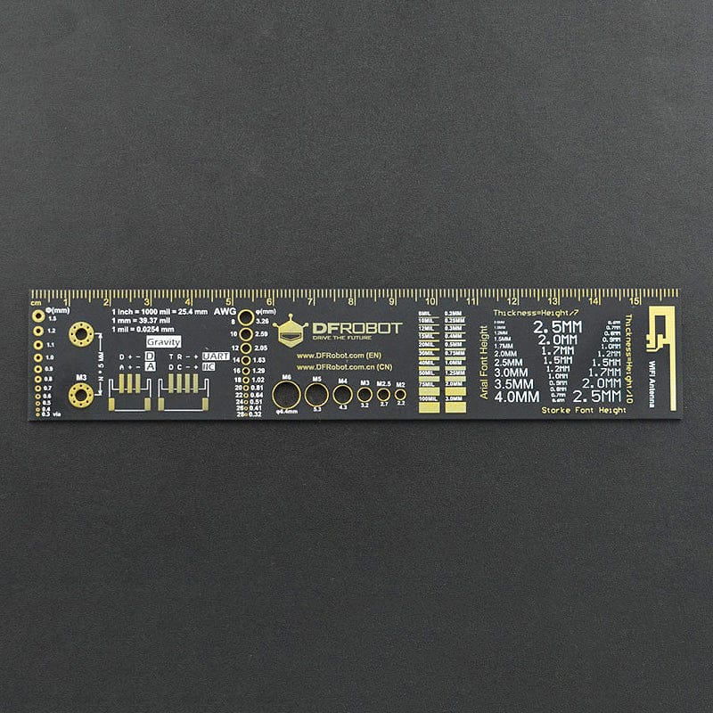 DFRobot PCB Engineering Ruler - Mini (6.3") - The Pi Hut