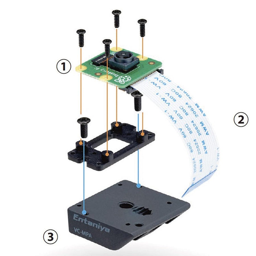 Lido Raspberry Pi Mount Die-cast Tripod Mount for Raspberry Pi Camera Modules - The Pi Hut