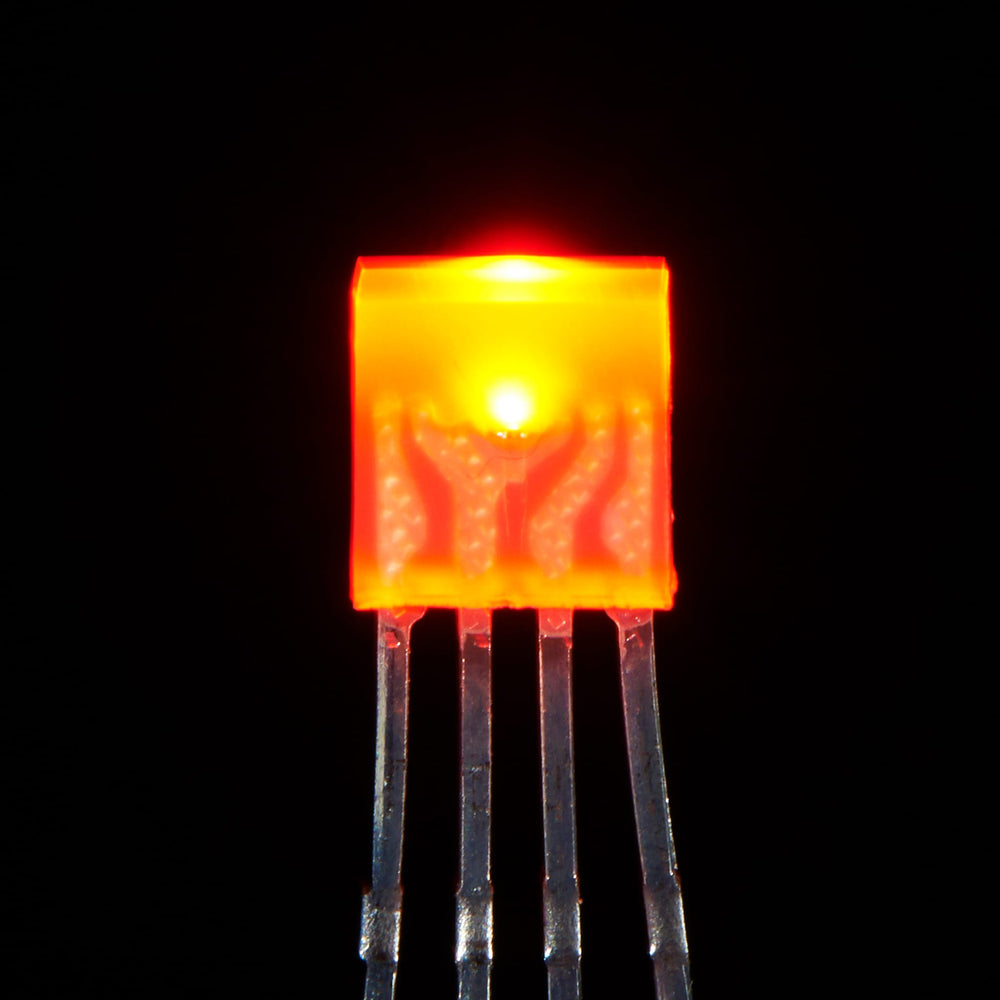 Diffused Rectangular 5mm RGB LEDs - Pack of 10 by Adafruit - The Pi Hut