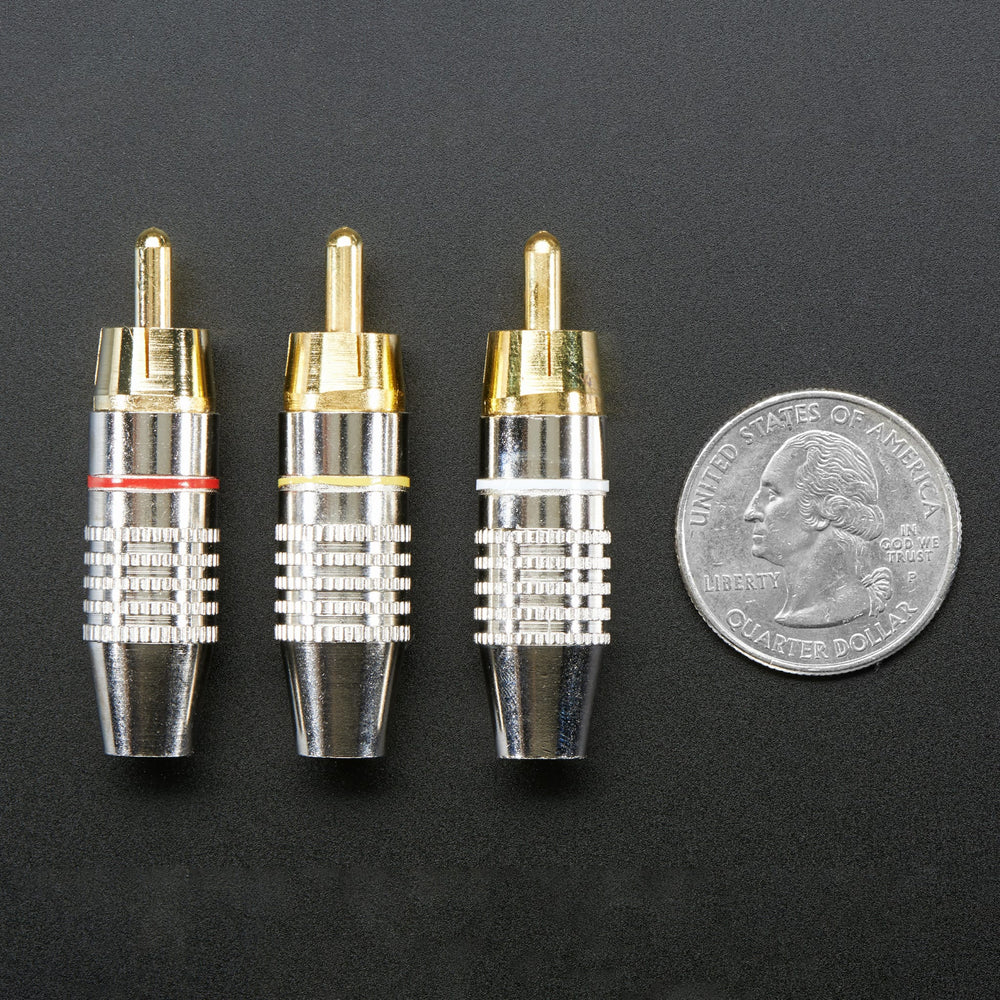 DIY RCA Plug - 3 Pack by Adafruit - The Pi Hut