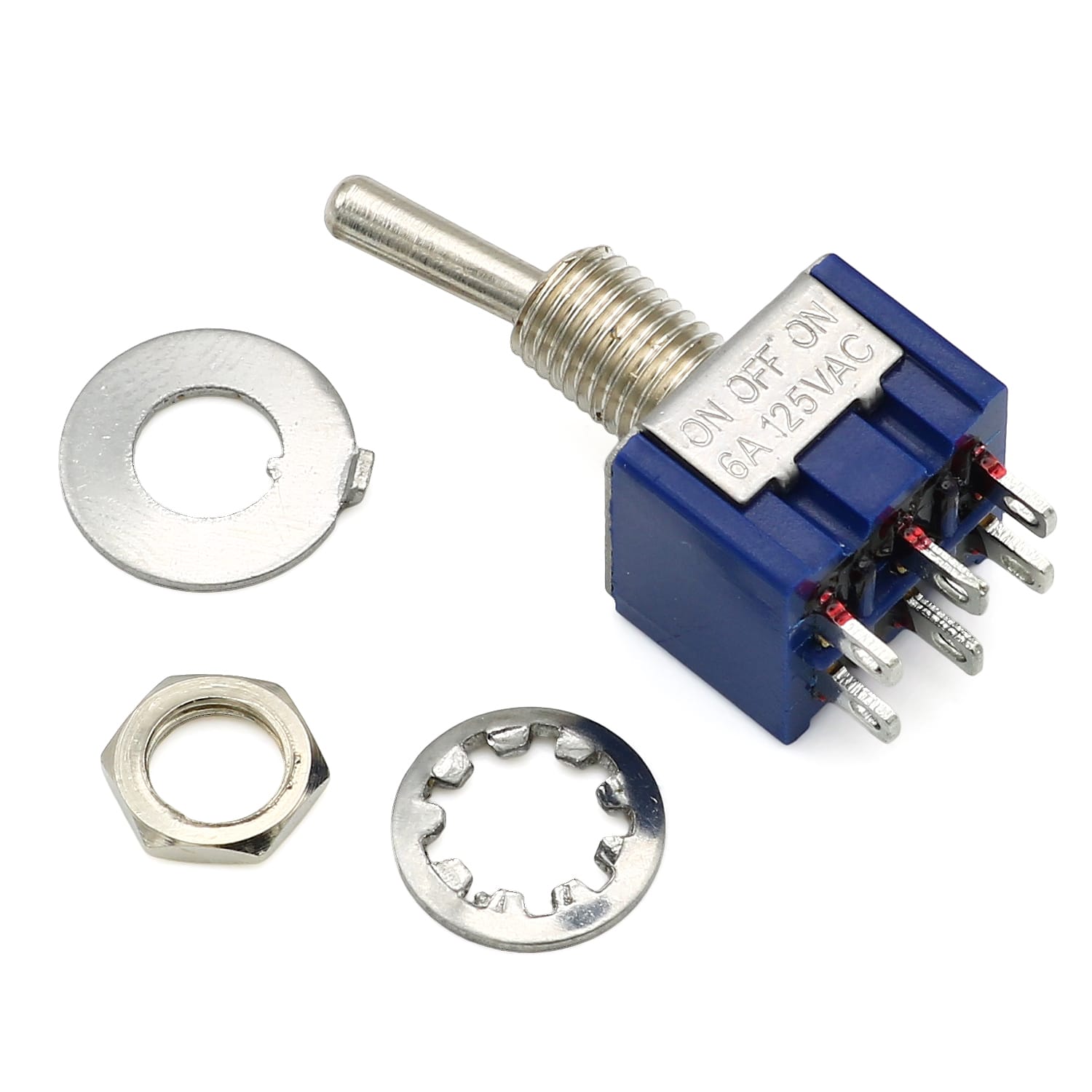 DPDT ON-OFF-ON Latching Miniature Toggle Switch by The Pi Hut - The Pi Hut