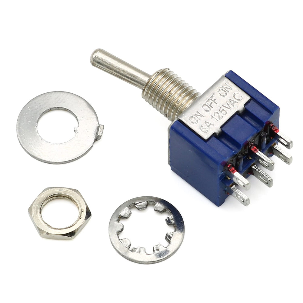 DPDT ON-OFF-ON Latching Miniature Toggle Switch by The Pi Hut - The Pi Hut