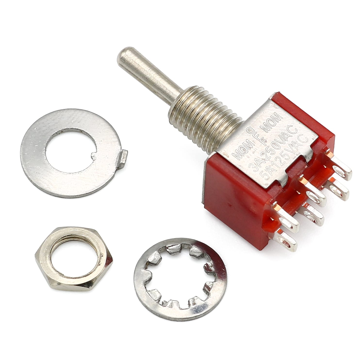 DPDT ON-OFF-ON Non-Latching Miniature Toggle Switch by The Pi Hut - The Pi Hut