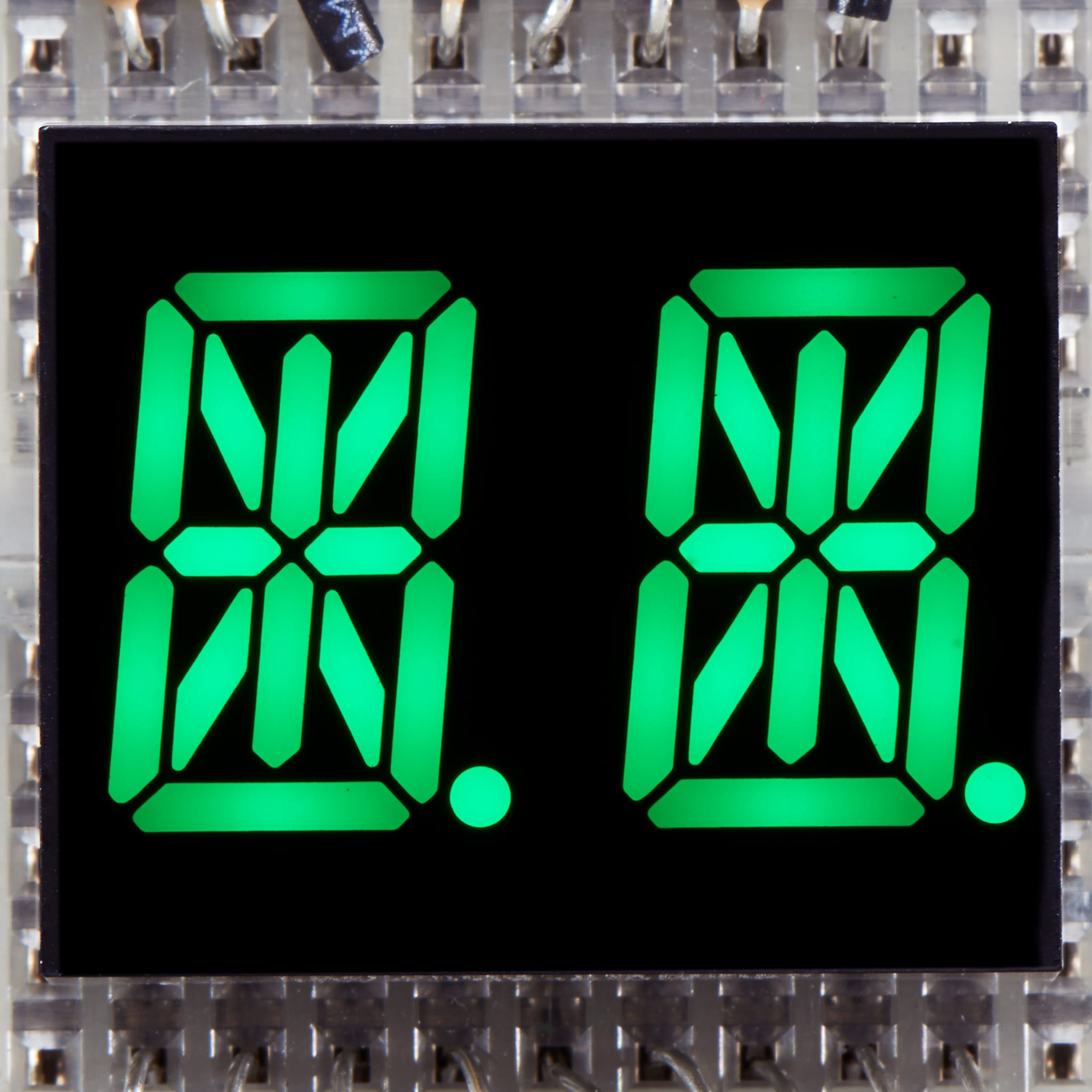 Dual Alphanumeric Display - Green 0.54" Digit Height - Pack of 2 by Adafruit - The Pi Hut