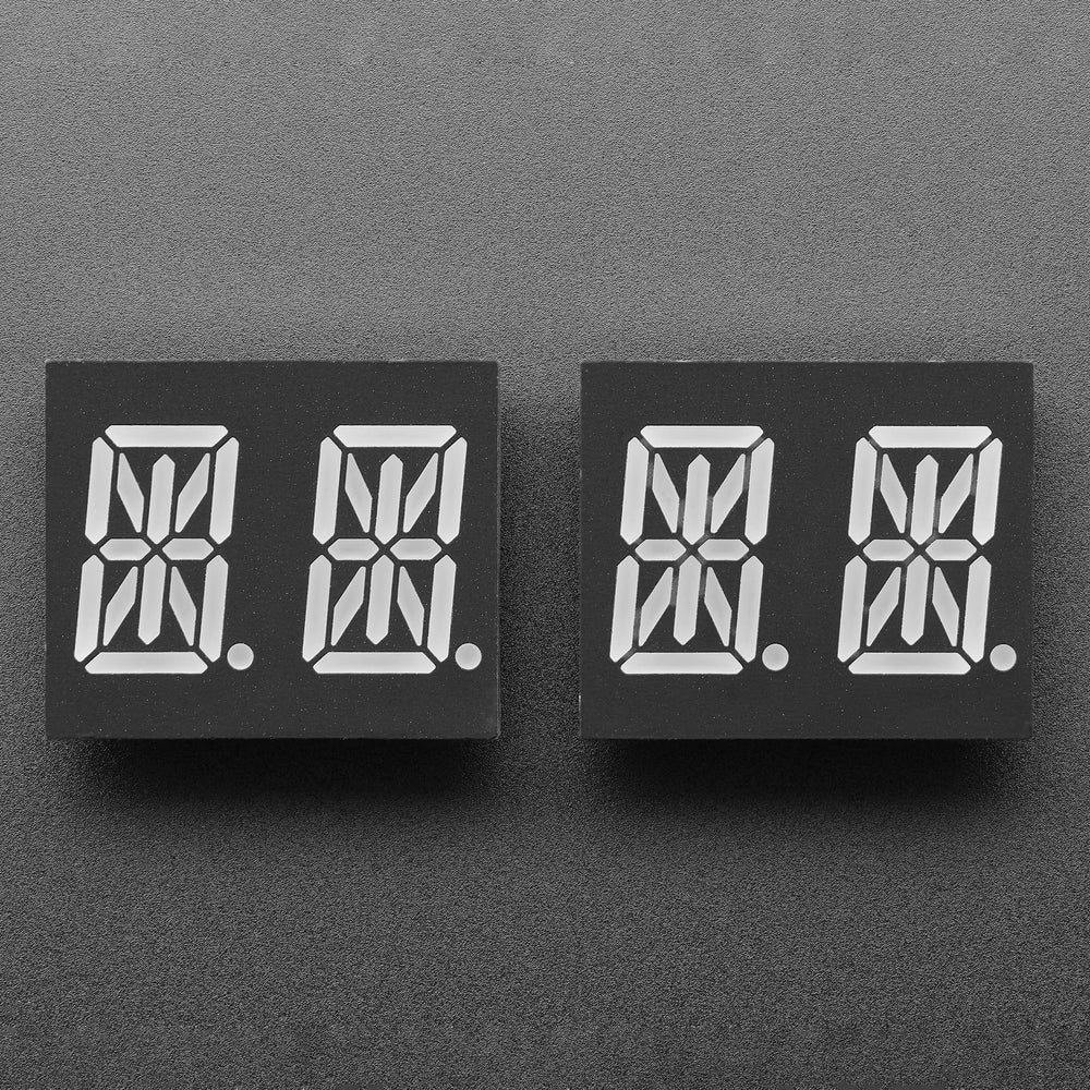 Dual Alphanumeric Display - Green 0.54" Digit Height - Pack of 2 by Adafruit - The Pi Hut