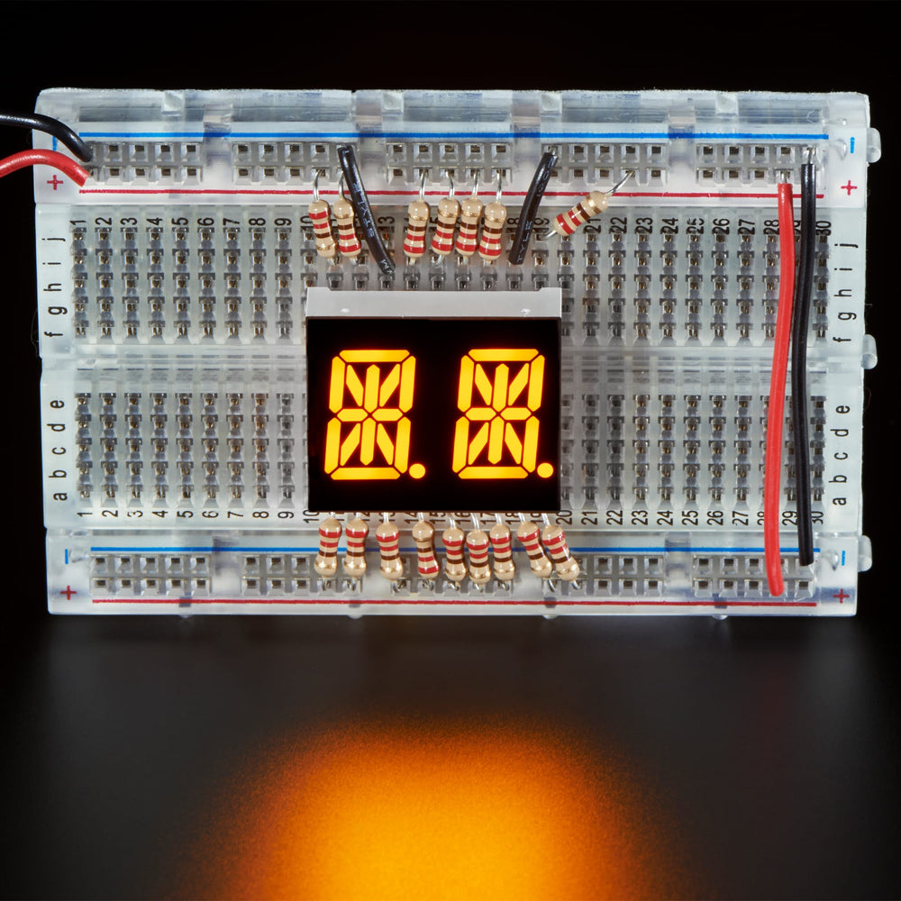 Dual Alphanumeric Display -Yellow 0.54" Digit Height - Pack of 2 by Adafruit - The Pi Hut