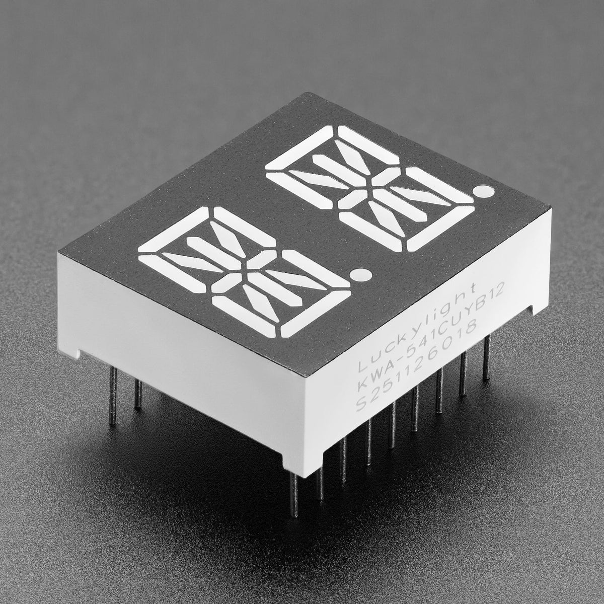Dual Alphanumeric Display -Yellow 0.54" Digit Height - Pack of 2 by Adafruit - The Pi Hut