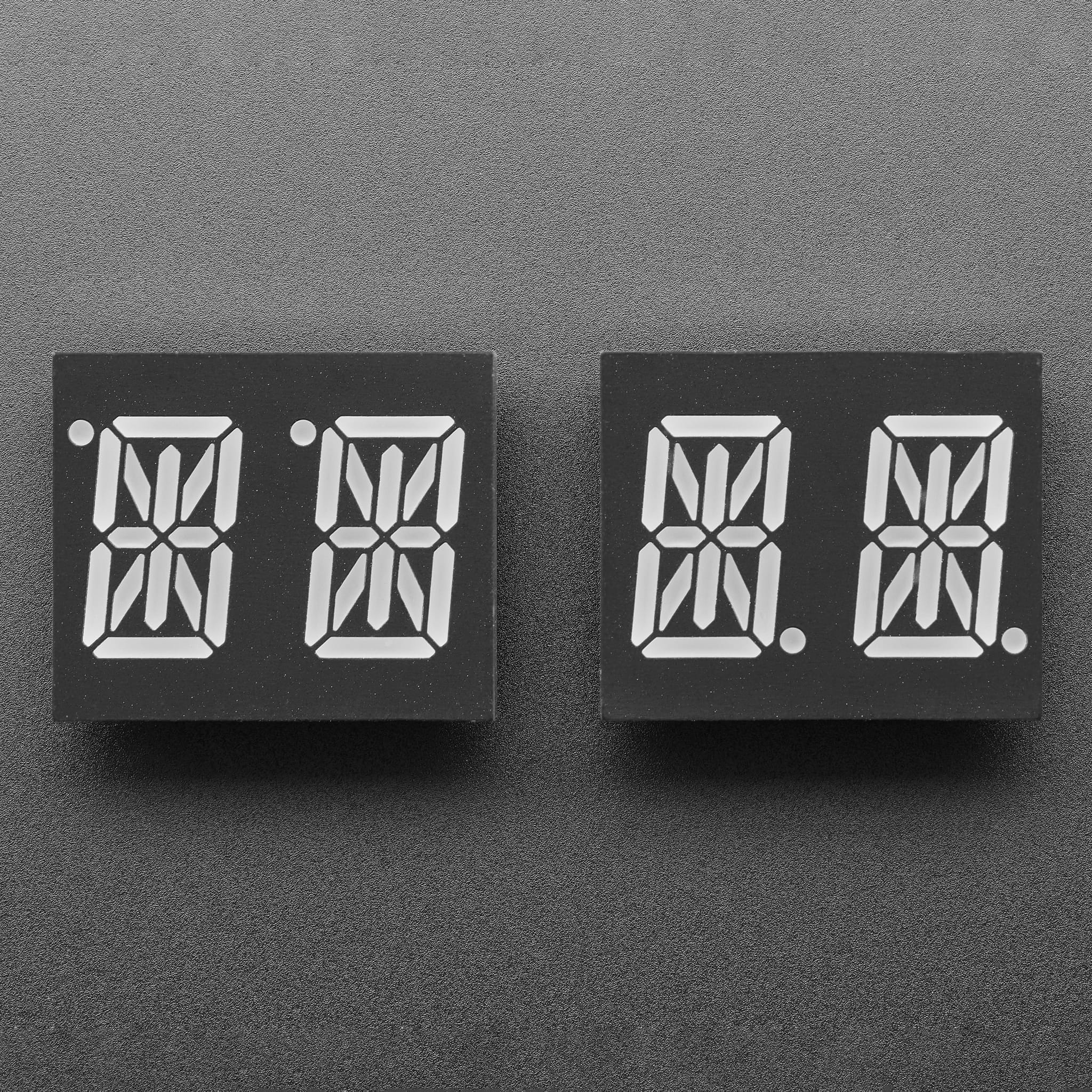 Dual Alphanumeric Display -Yellow 0.54" Digit Height - Pack of 2 by Adafruit - The Pi Hut