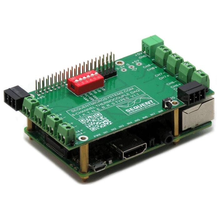 Eight Thermocouples DAQ 8-Layer Stackable HAT for Raspberry Pi - The Pi Hut