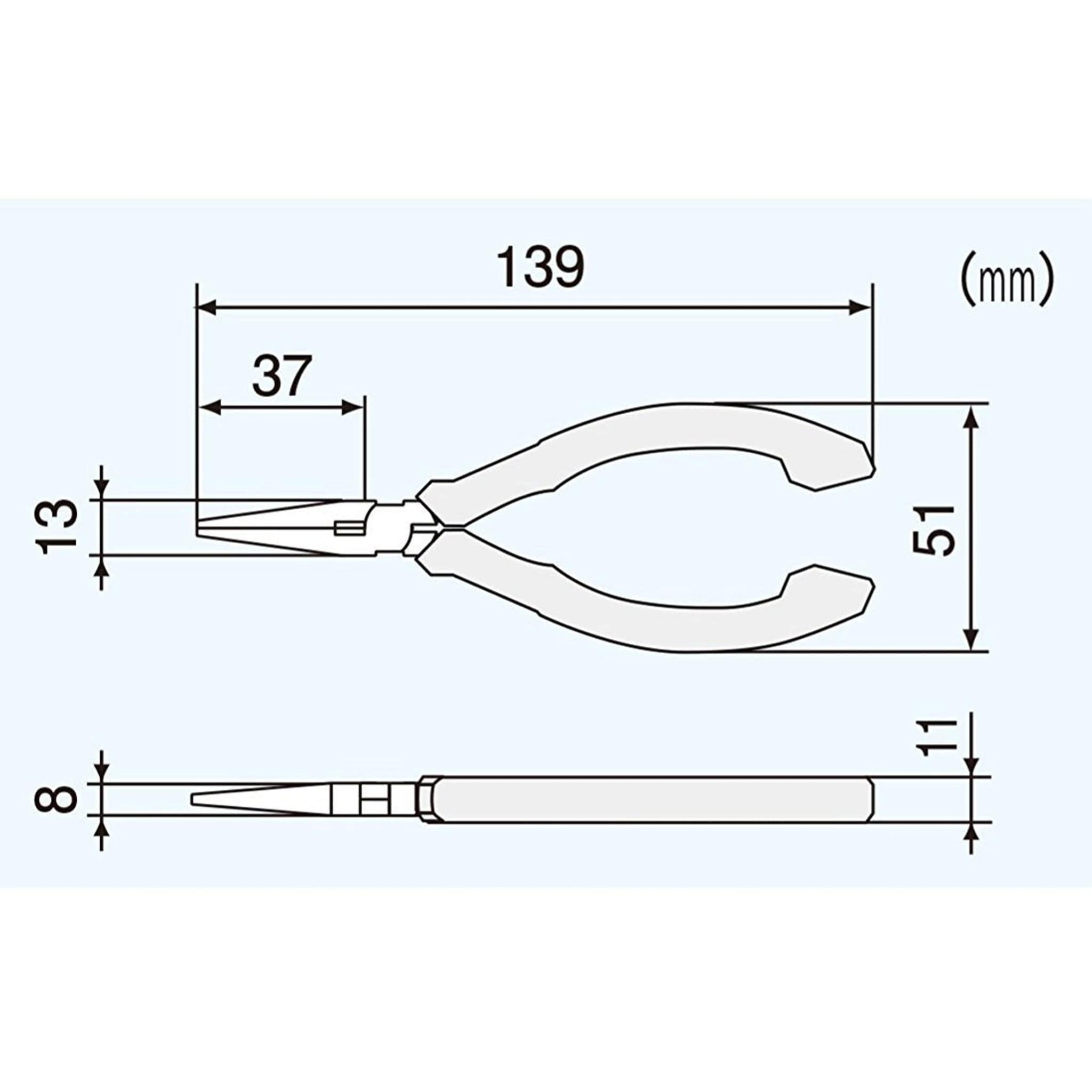 Engineer PS-01 Long Nose Pliers (Compact, ESD Safe)