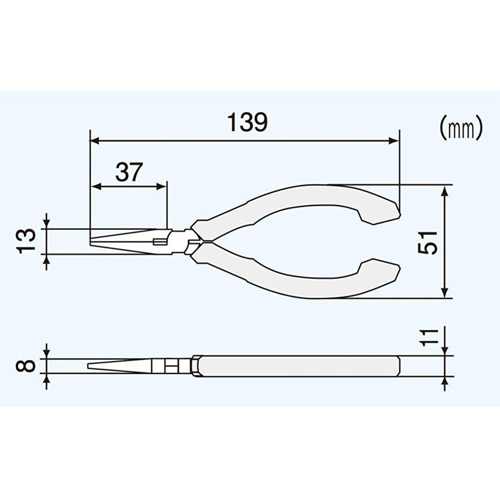 Engineer PS-01 Long Nose Pliers (Compact, ESD Safe)