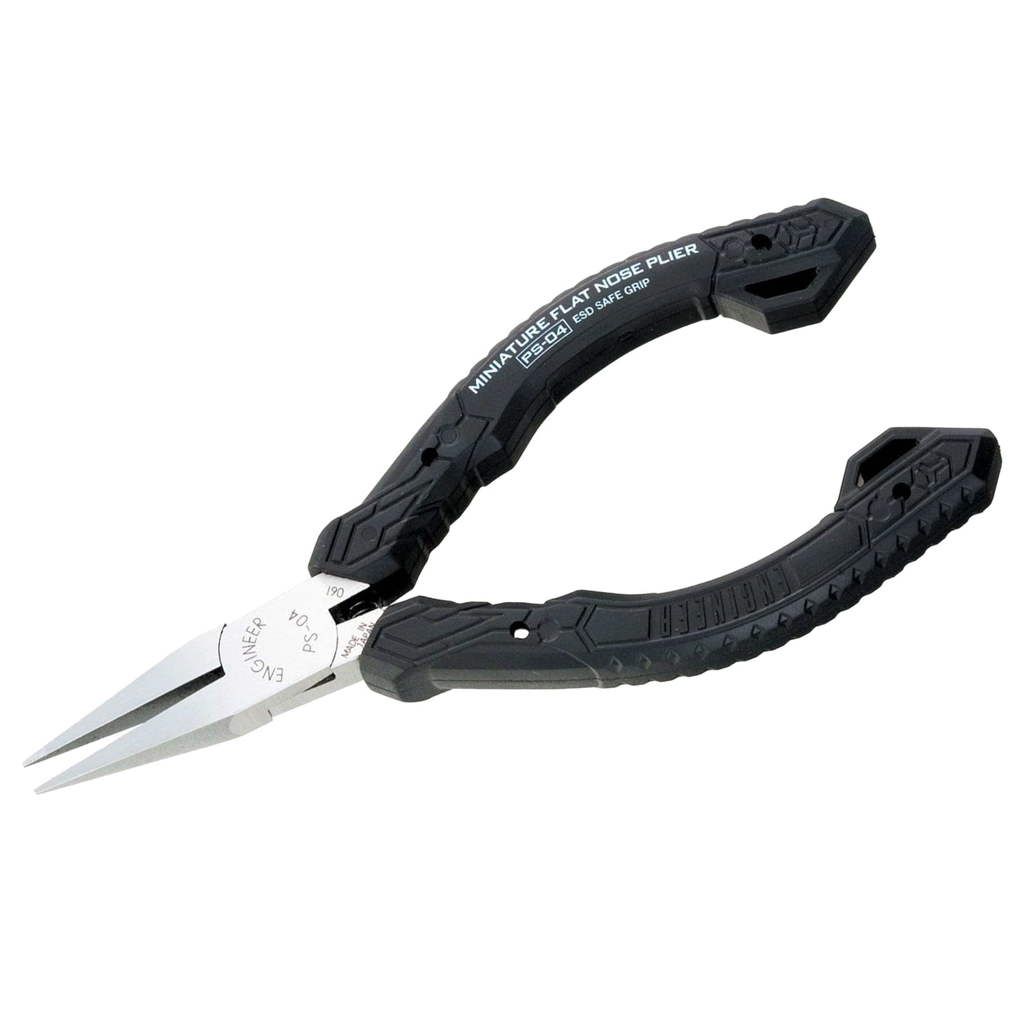 Engineer PS-04 Flat Jaw Long Nose Pliers (Compact, ESD safe)