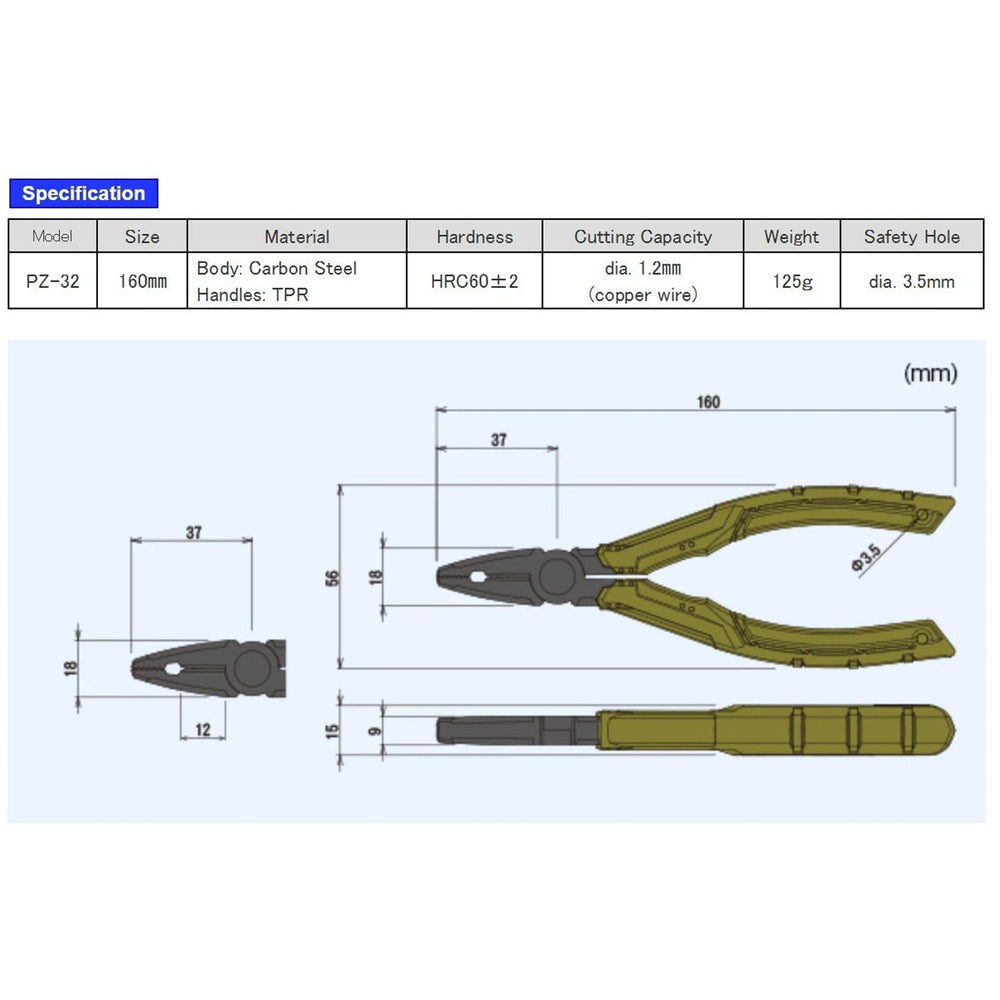 Engineer PZ-32 Neji-Saurus Screw Removal Pliers (Combi Style) - The Pi Hut