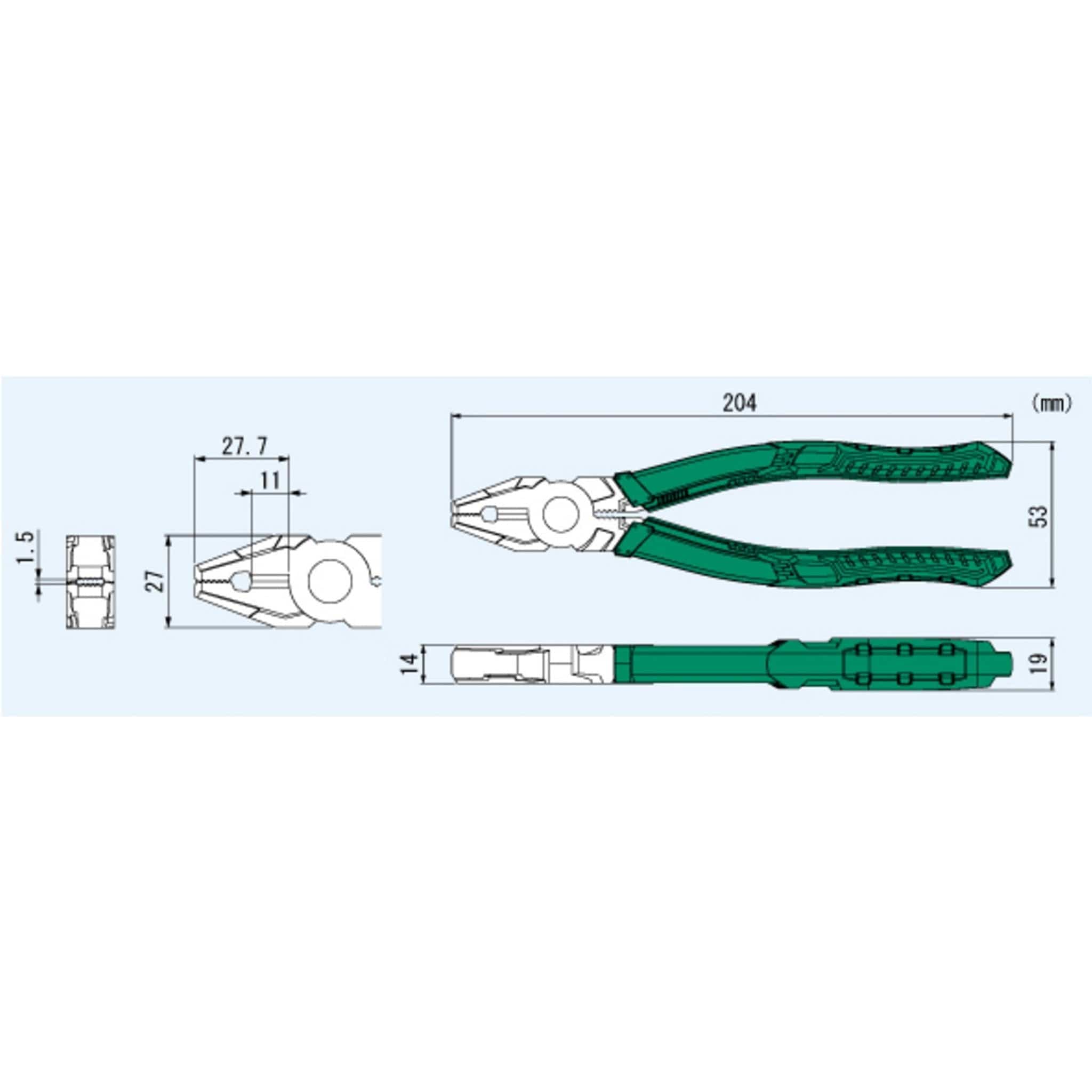 Engineer PZ-59 Neji-Saurus RX heavy-Duty Screw Removal Pliers (Combi Style) - The Pi Hut