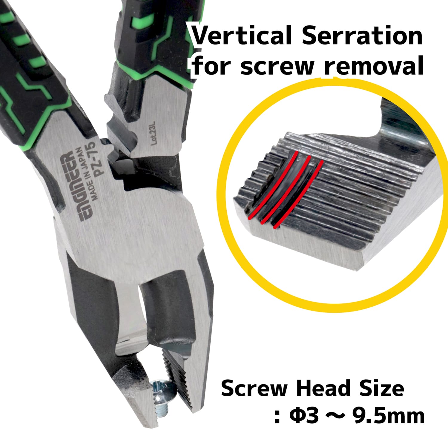 Engineer® PZ-75 Screw Removal Extractor Pliers with Cable Shear Jaws and Crimping Dies by Engineer - The Pi Hut