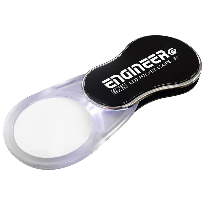 Engineer® SL-33 LED-Illuminated Foldaway Pocket Loupe (3.5x) - The Pi Hut