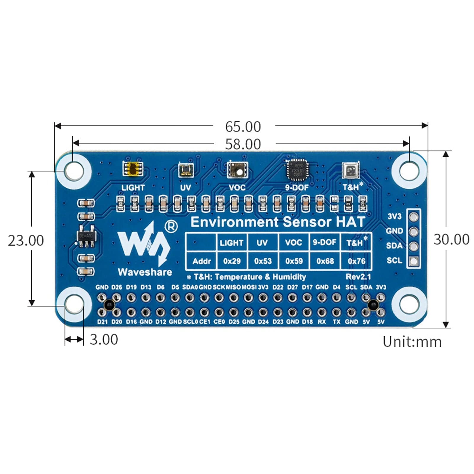 Environment Sensor HAT for Raspberry Pi - The Pi Hut