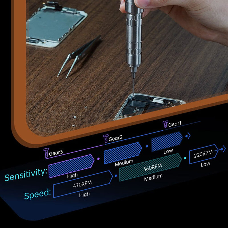 Mini Ware Screwdriver Miniware ES15 Motion Control Smart Electric Screwdriver - The Pi Hut