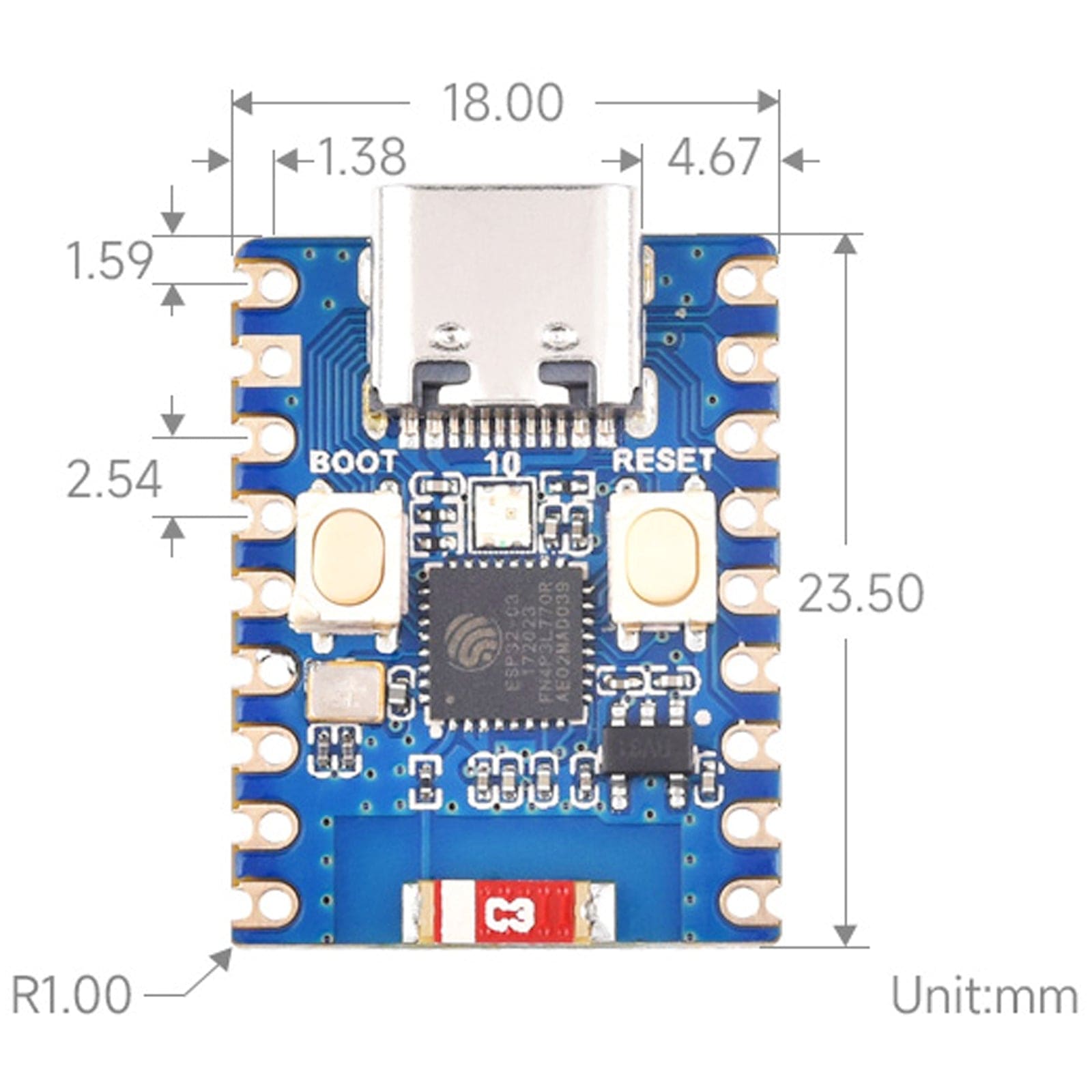 ESP32-C3 Zero Mini Development Board - The Pi Hut