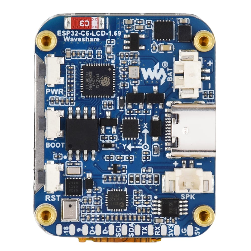 ESP32-C6 1.69" IPS LCD Display Dev Board (240x280) by Waveshare - The Pi Hut