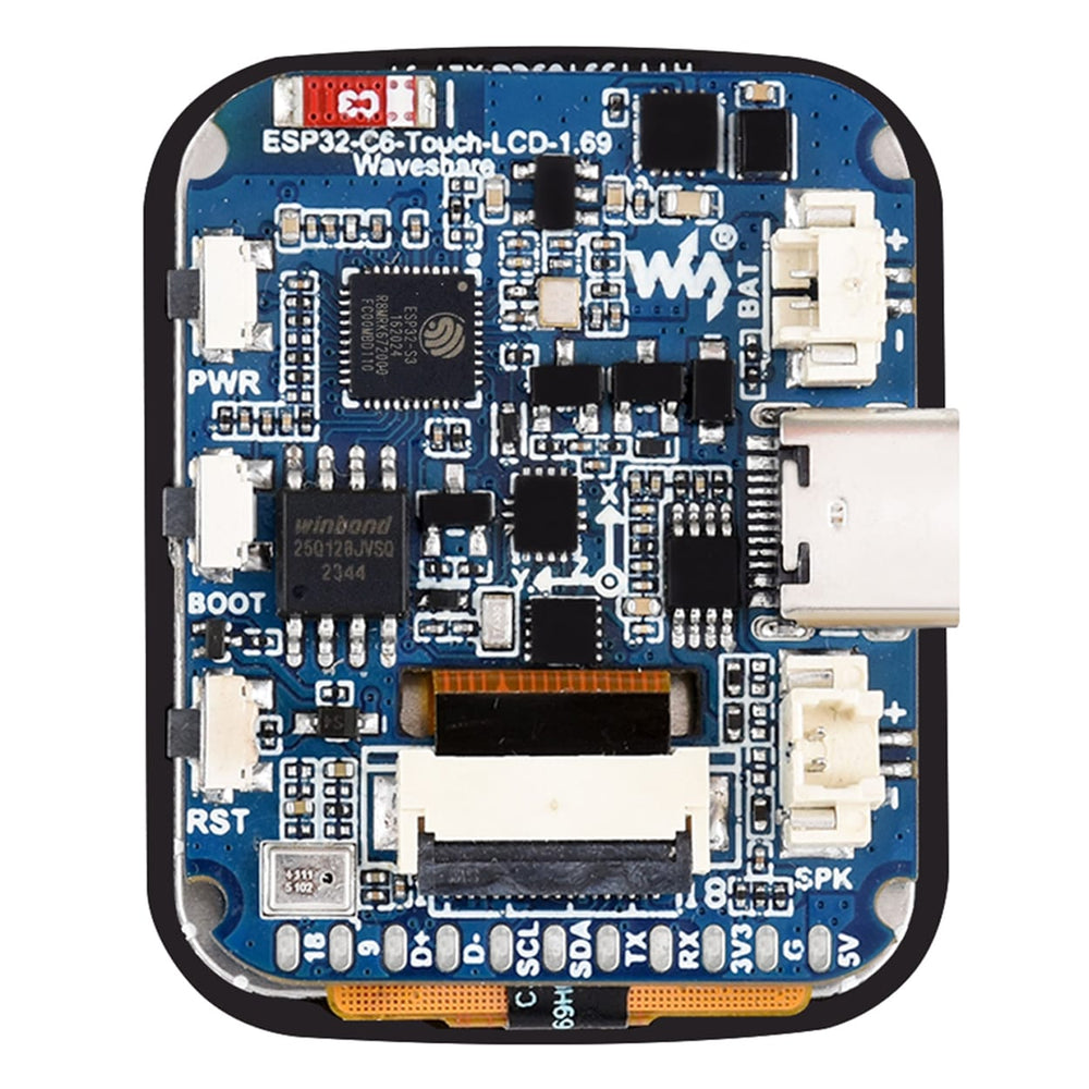 ESP32-C6 1.69" Touch Display Dev Board (240×280) by Waveshare - The Pi Hut