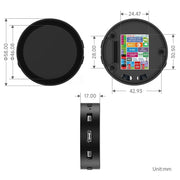 ESP32-S3 1.85" Round LCD Touch Display Dev Board with Microphone and Speaker by Waveshare - The Pi Hut
