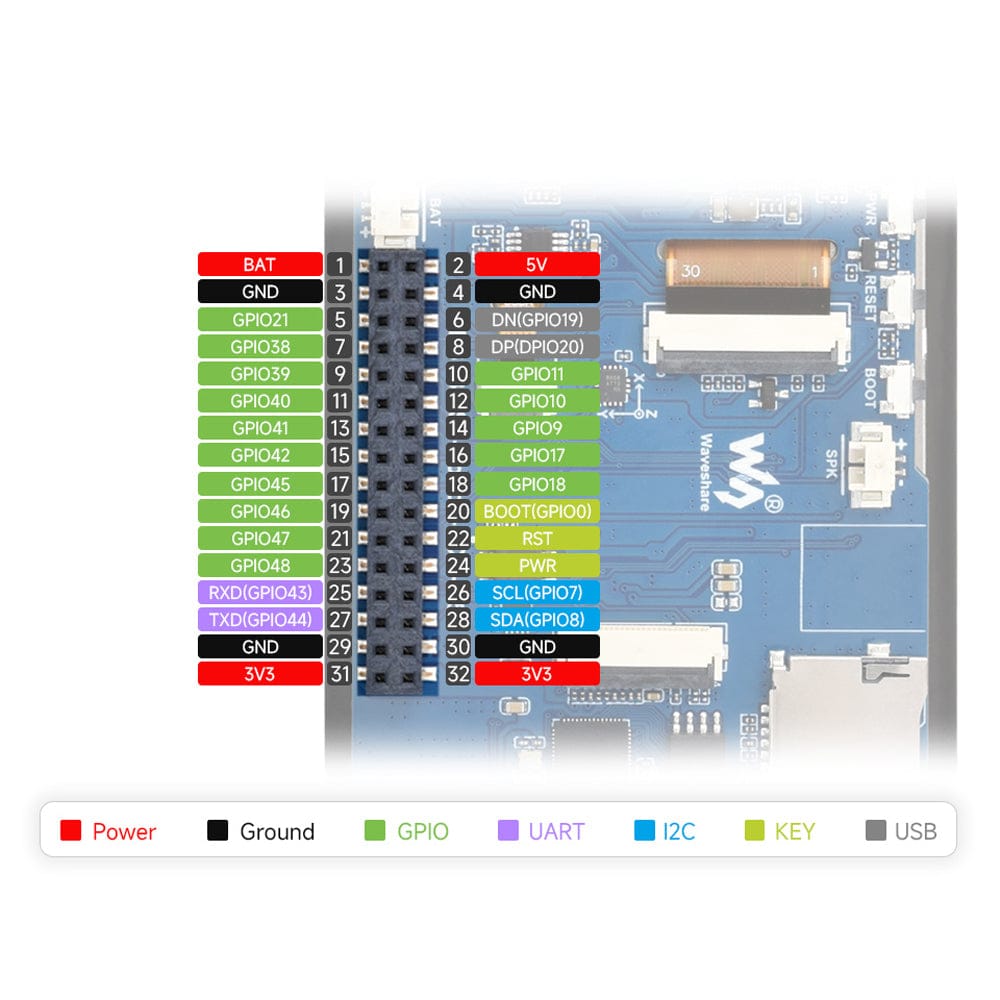 ESP32-S3 3.5" Capacitive Touch Display Dev Board (320x480) by Waveshare - The Pi Hut