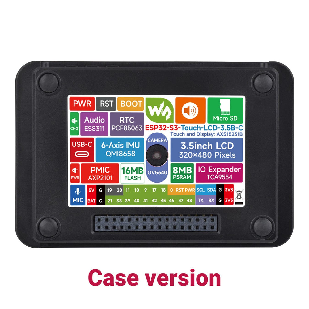 ESP32-S3 3.5" Capacitive Touch Display Dev Board (320x480) by Waveshare - The Pi Hut