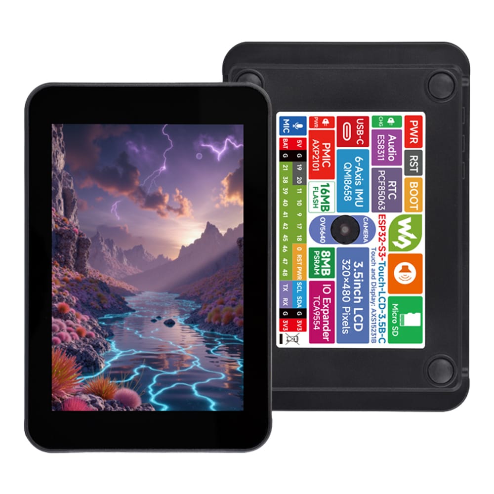 ESP32-S3 3.5" IPS Capacitive Touch Display Dev Board (B) - 320×480 by Waveshare - The Pi Hut