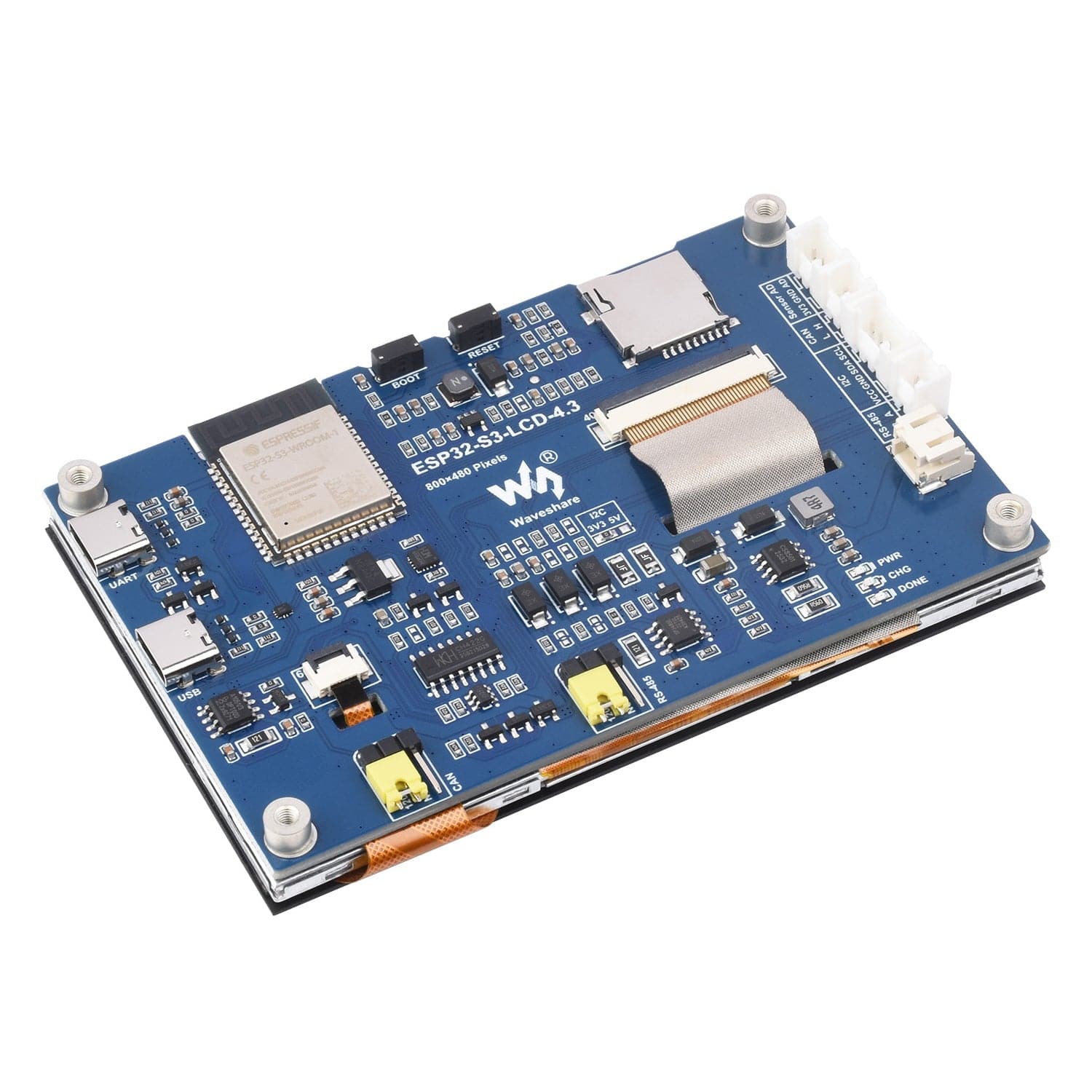 ESP32-S3 4.3" Touch Display Dev Board (800x480) by Waveshare - The Pi Hut