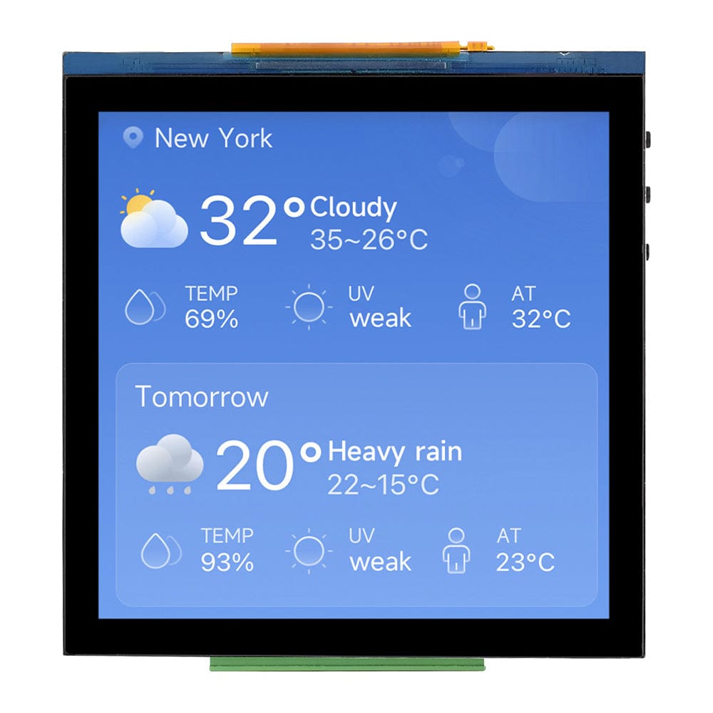 ESP32-S3 Dev Board with 4" IPS Display (480x480) by Waveshare - The Pi Hut