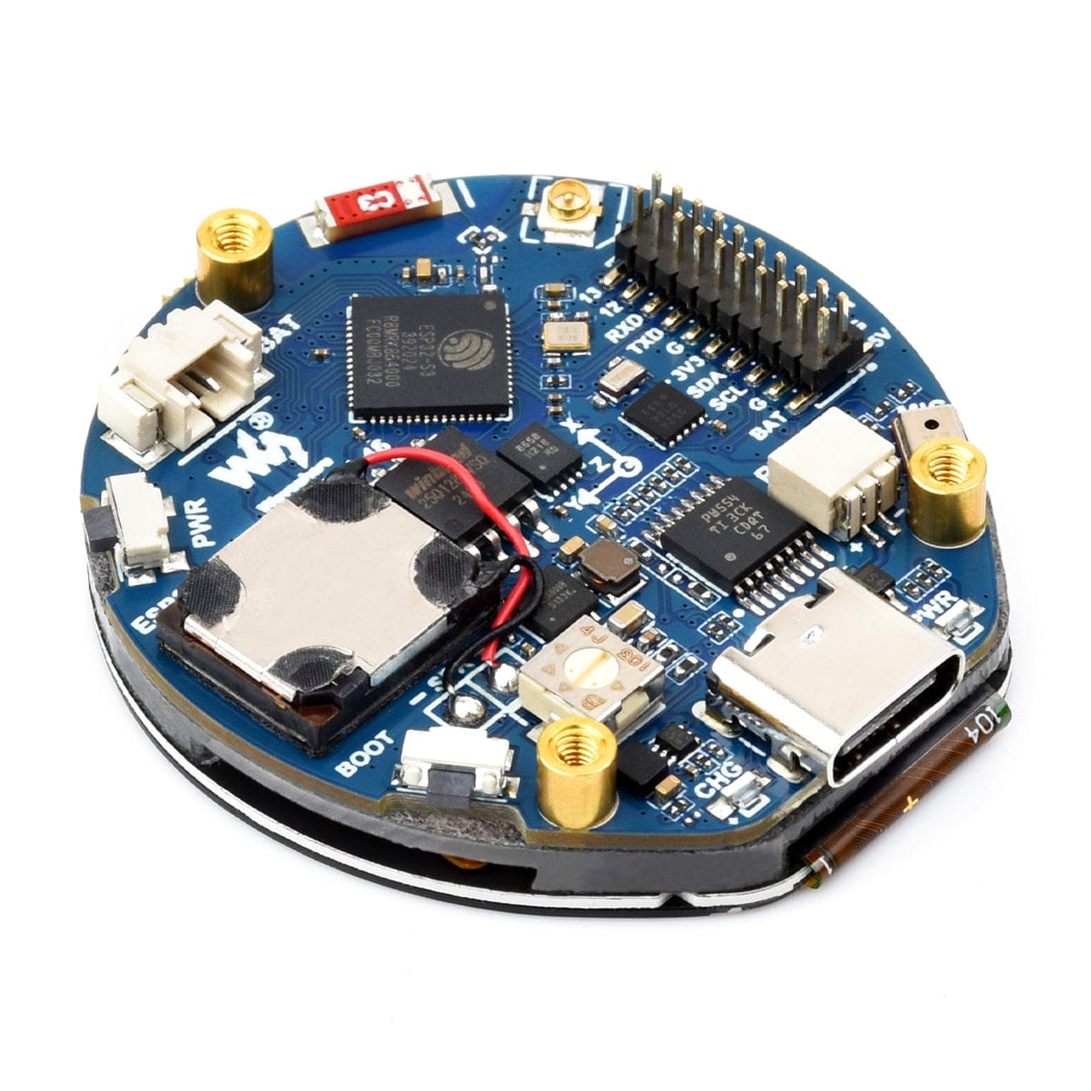 ESP32-S3 Development Board with 1.46" Round Touch Display (412 x 412)