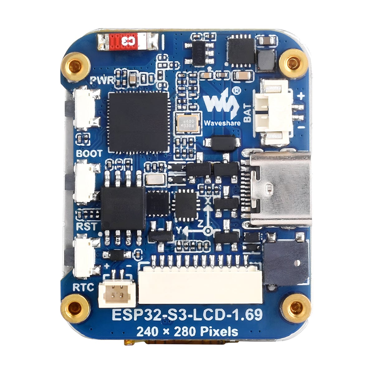 ESP32-S3 Development Board with 1.69" IPS LCD Display (240 x 280)