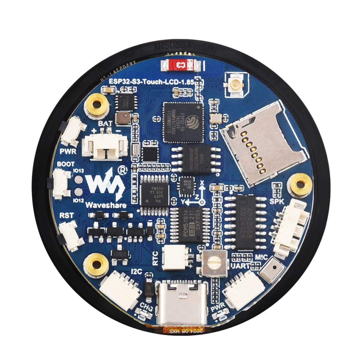 ESP32-S3 Development Board with 1.85" Round Display (360 x 360)