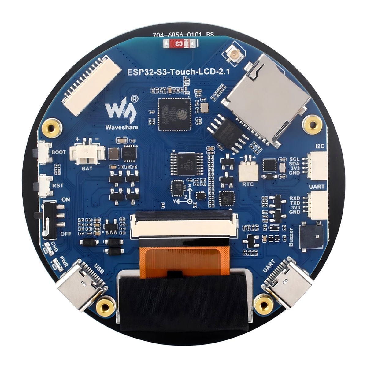 ESP32-S3 Development Board with 2.1" Round Touch LCD Display (480 x 480)