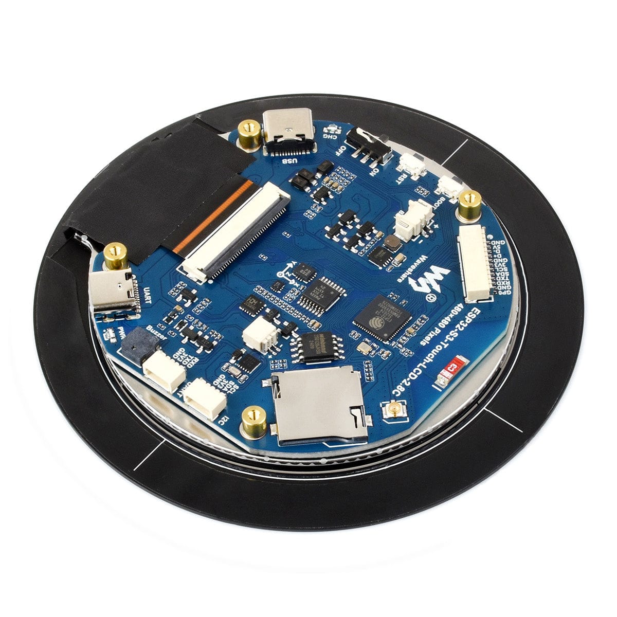 ESP32-S3 Development Board with 2.8" IPS LCD Capacitive Touch Round Display (480 x 480)