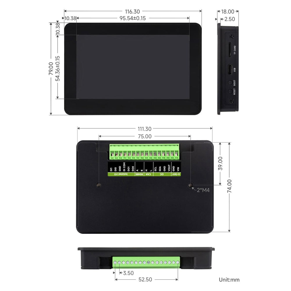 ESP32-S3 Development Board with 4.3" Capacitive Touch LCD Display (800 x 480)