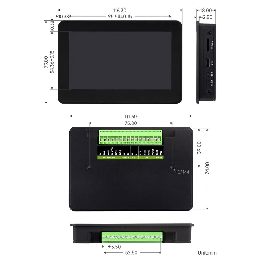 ESP32-S3 Development Board with 4.3" Capacitive Touch LCD Display (800 ...