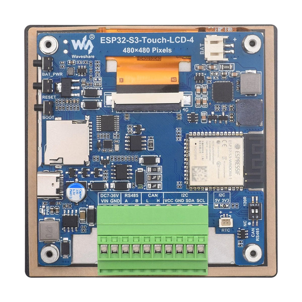 ESP32-S3 Development Board with 4" Capacitive Touch LCD Display (480 x 480)