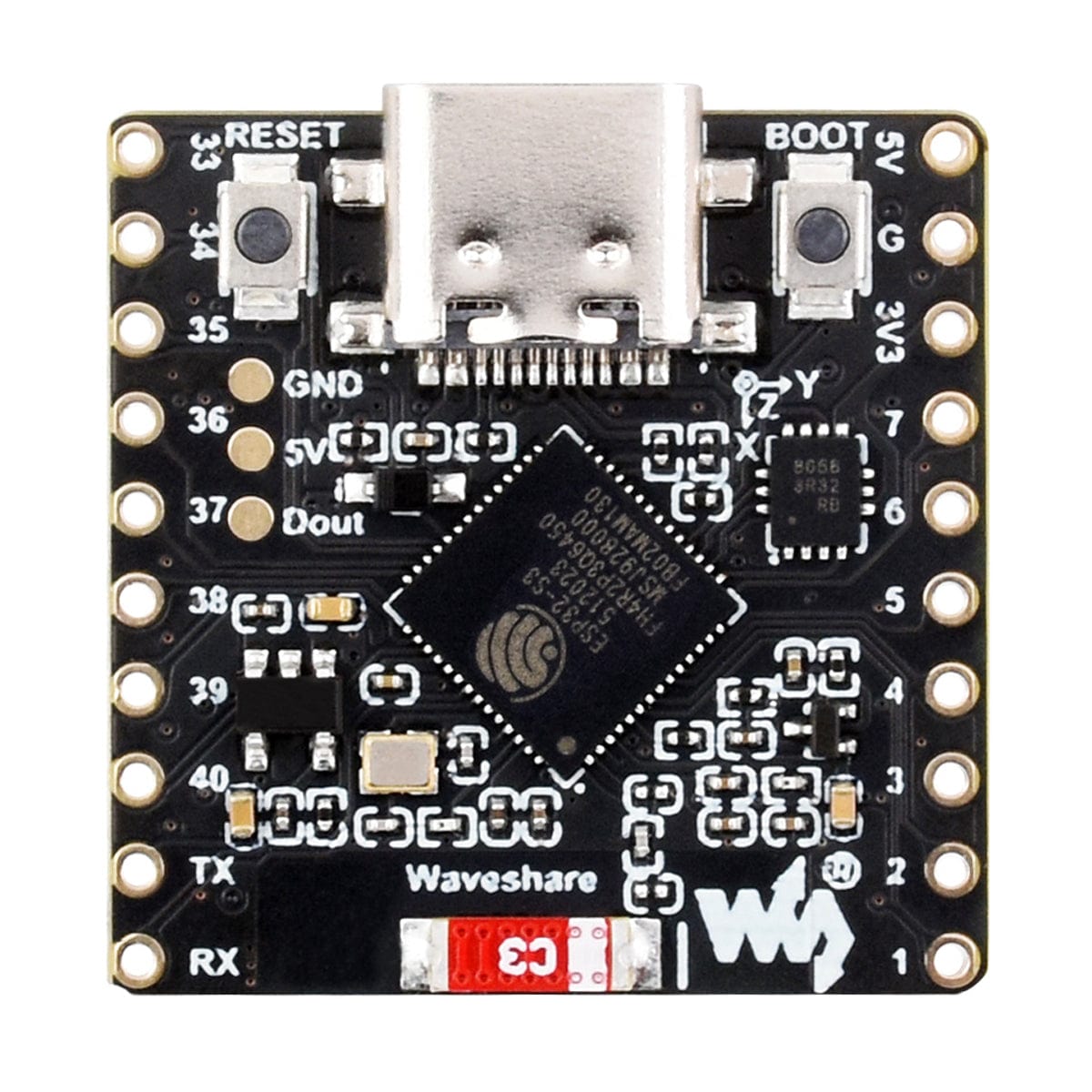 ESP32-S3 Development Board with 8 x 8 RGB LED Matrix - The Pi Hut