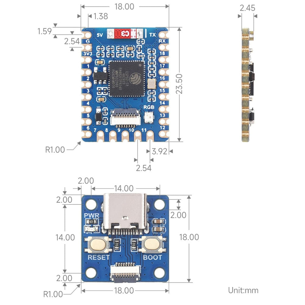 ESP32-S3 Mini Development Board with Adapter Board - The Pi Hut