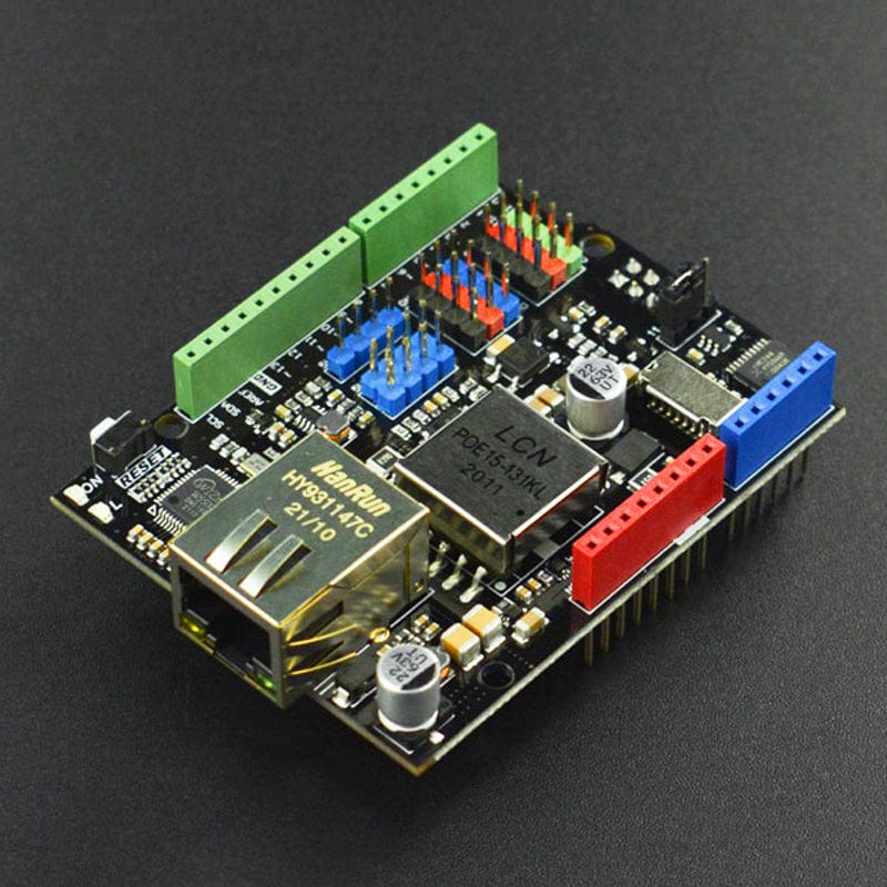 Ethernet and PoE Shield for Arduino - W5500 Chipset - The Pi Hut