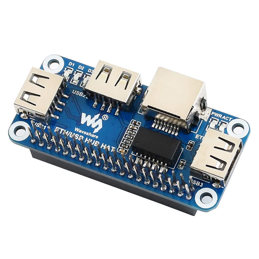 Ethernet and USB HUB HAT for Raspberry Pi by Waveshare - The Pi Hut