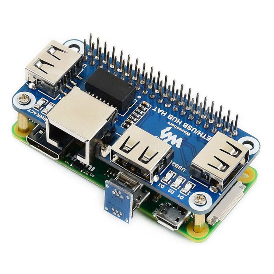 Ethernet and USB HUB HAT for Raspberry Pi - The Pi Hut