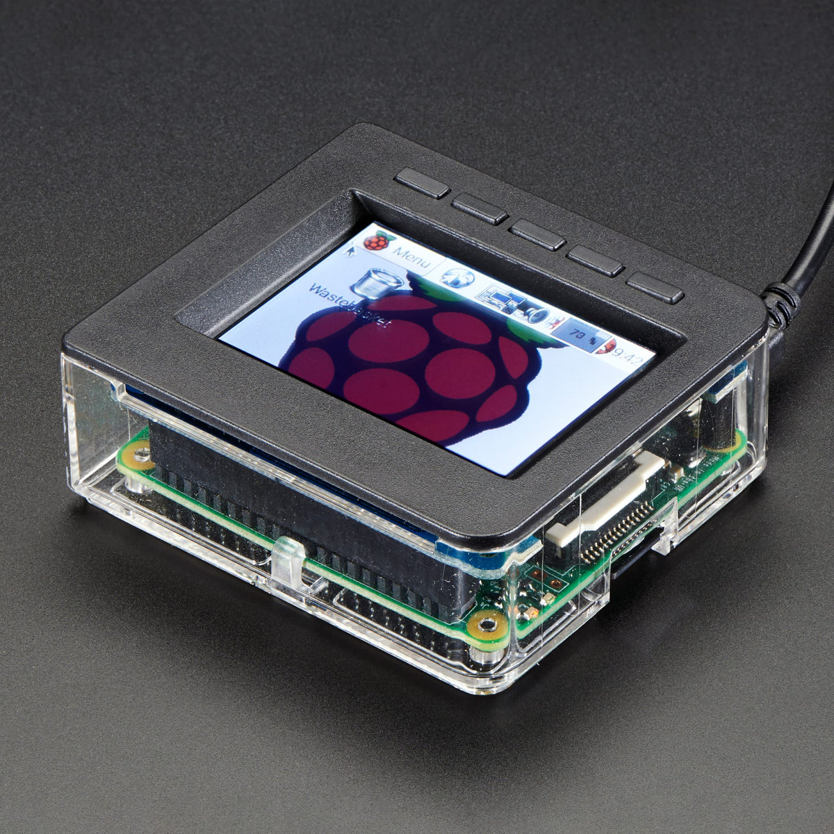 Faceplate and Buttons Pack for 2.4" PiTFT HAT - Raspberry Pi A+ by Adafruit - The Pi Hut