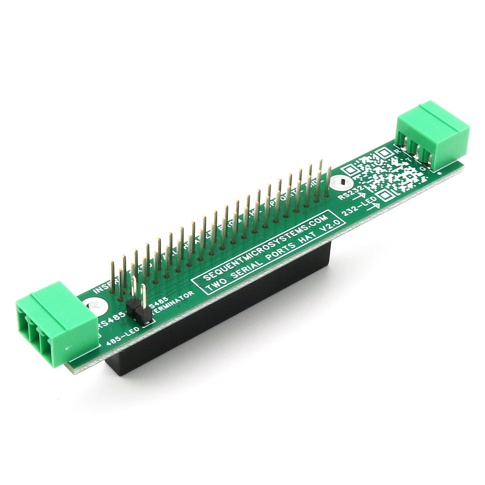 Two Serial Ports RS485 and RS232 Stackable HAT for Raspberry Pi (v2.0)