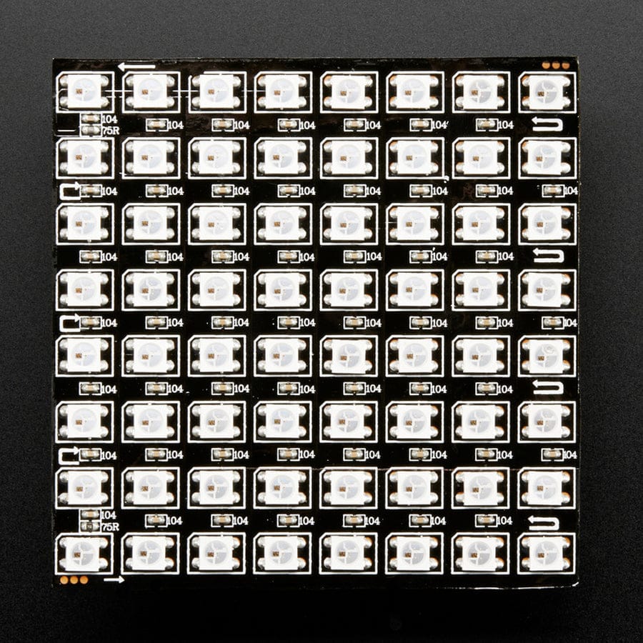 Flexible 8x8 NeoPixel RGB LED Matrix by Adafruit - The Pi Hut