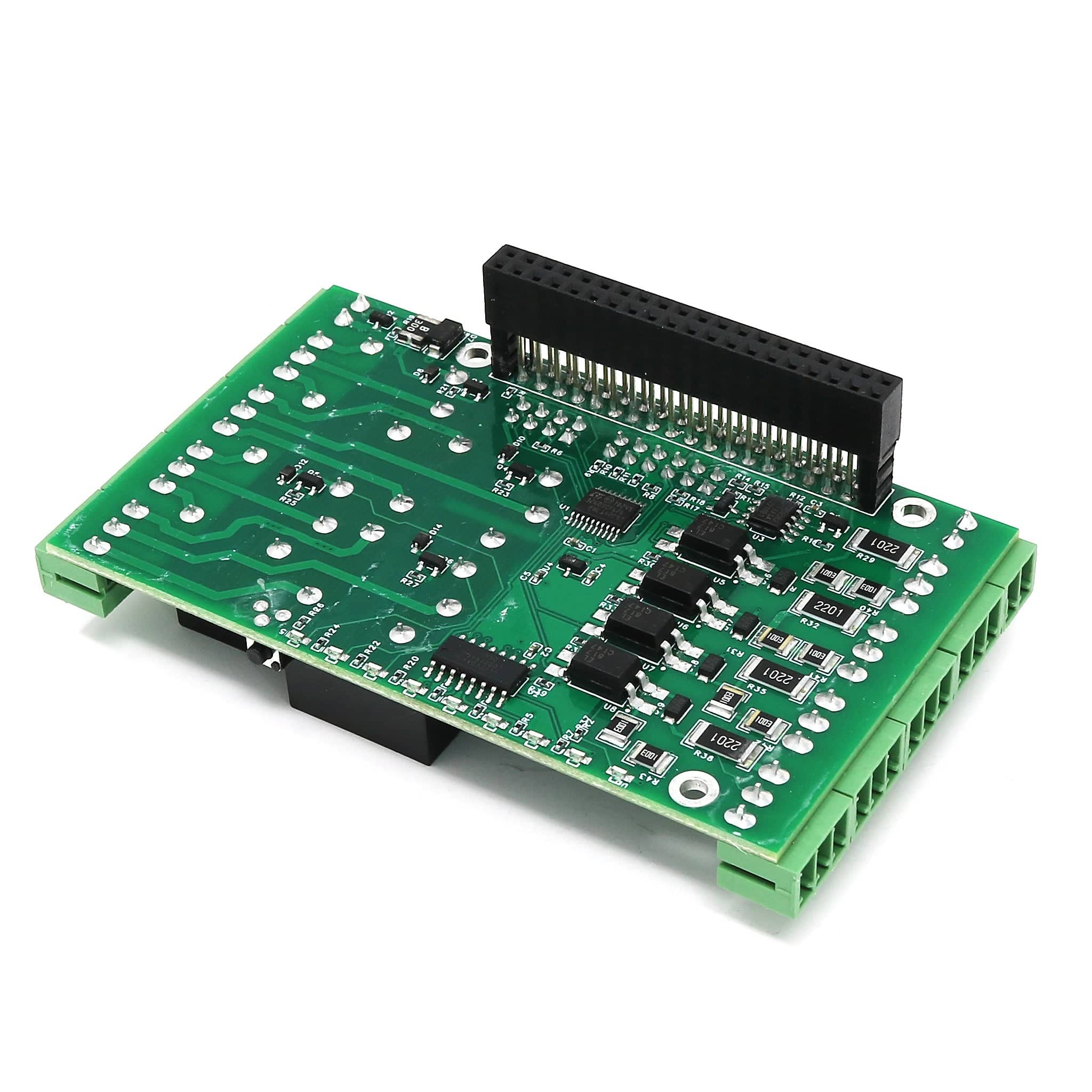 Four Relays Four Inputs 8-Layer Stackable Card for Raspberry Pi V4.0 - The Pi Hut