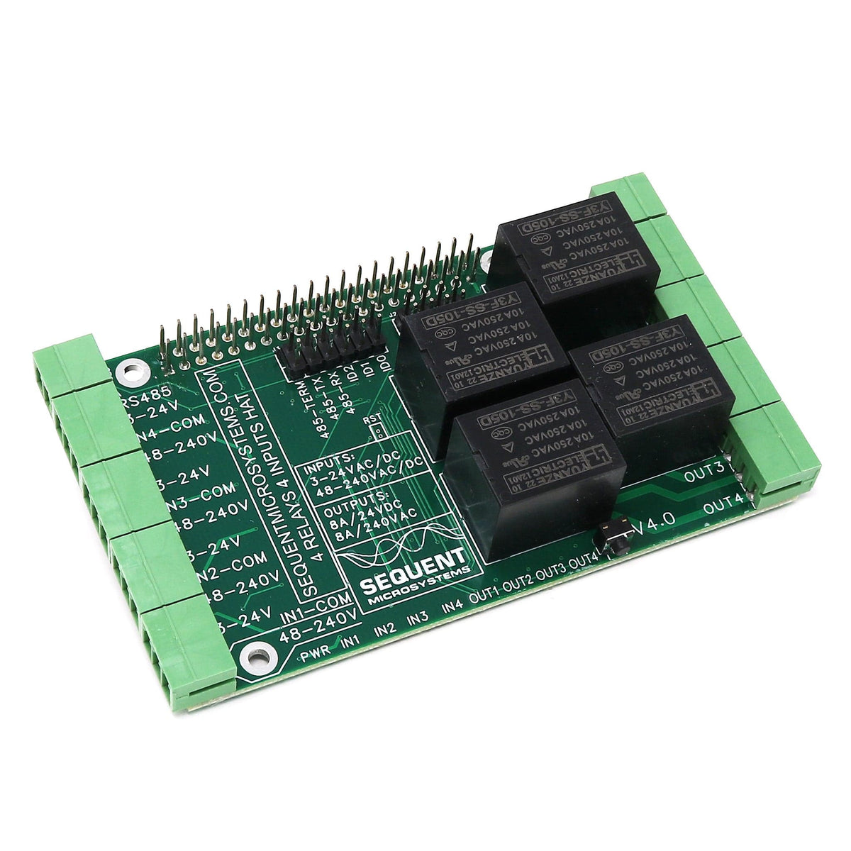 Relay Board Raspberry Pi 4ch Raspberry Pi Relay HATs | The Pi Hut
